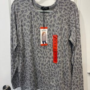 Buffalo David Bitton Grey Leopard Sweater - Brand New - size M